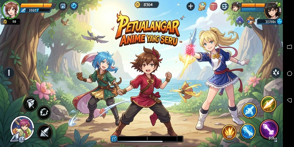 Tampilan menarik dari gameplay 8364 yang penuh warna.
