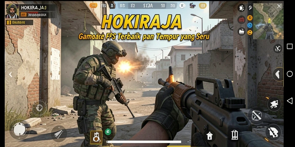 Tangkapan layar utama HOKIRAJA menunjukkan gameplay seru dan intens.