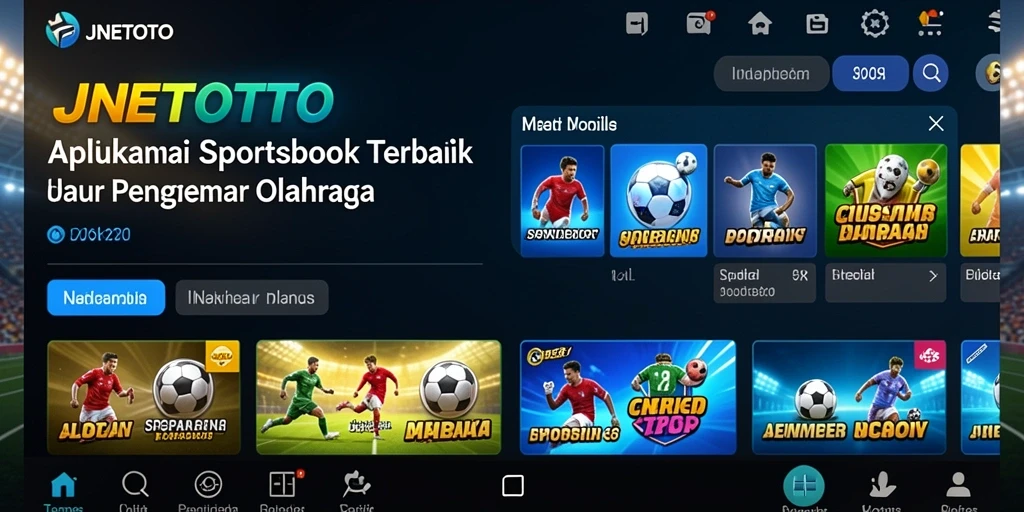 Tampilan gameplay menarik dari JNETOTO dengan opsi taruhan olahraga.