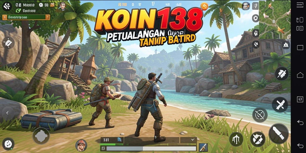 Screenshot gameplay KOIN138 menampilkan dunia Open World yang luas dan indah.