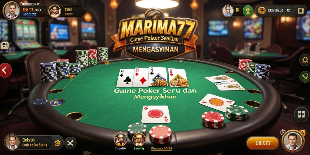 Tampilan gameplay Poker yang menantang dan seru.