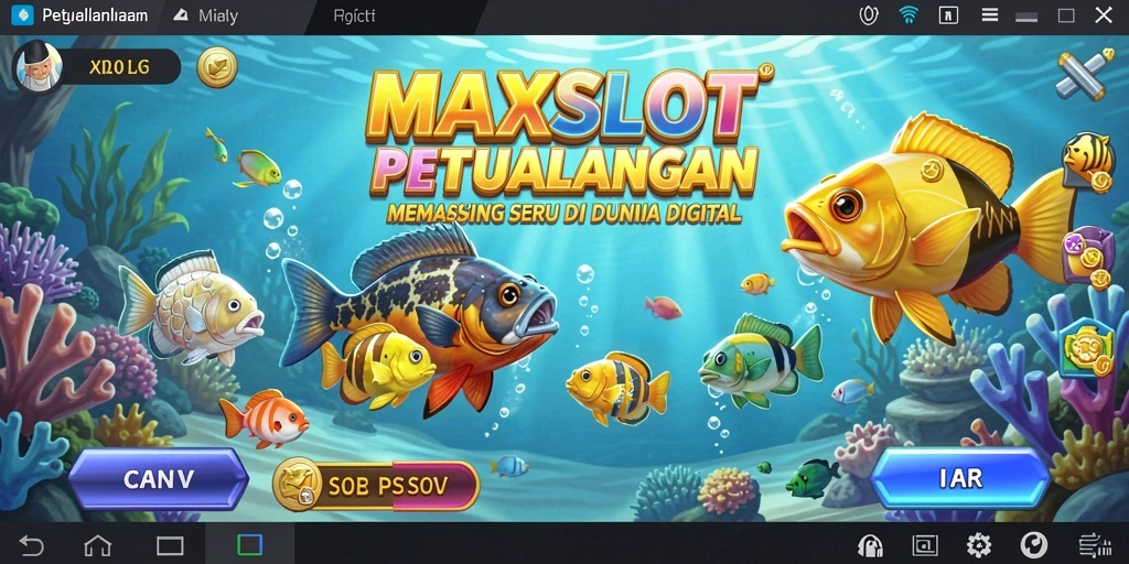 Screenshot gameplay MAXSLOT menampilkan pengalaman memancing yang seru dan interaktif.