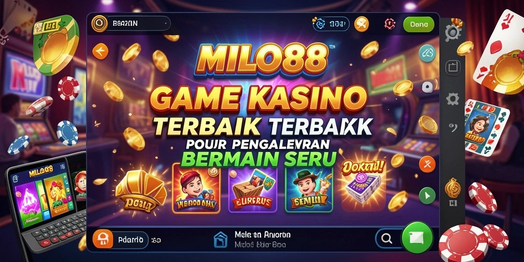 Screenshot utama MILO88 menampilkan gameplay Kasino yang mendebarkan.