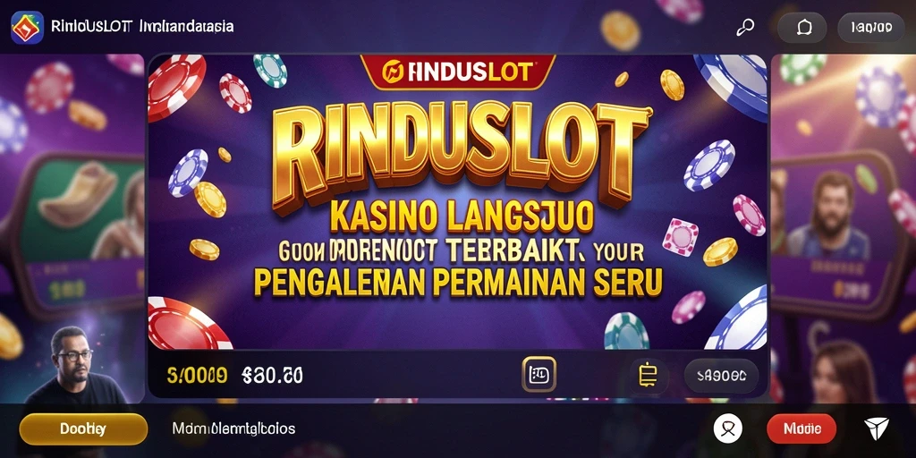Screenshot gameplay RINDUSLOT menampilkan dealer langsung dan interaksi pemain.