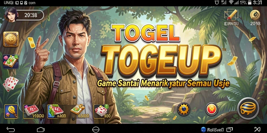 Screen utama TOGELUP dengan gameplay yang menyenangkan dan menarik.