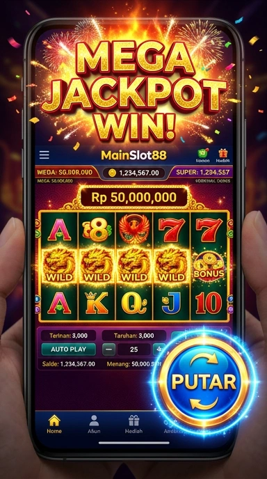 Tampilan aplikasi mainslot88 yang sederhana dan menarik.